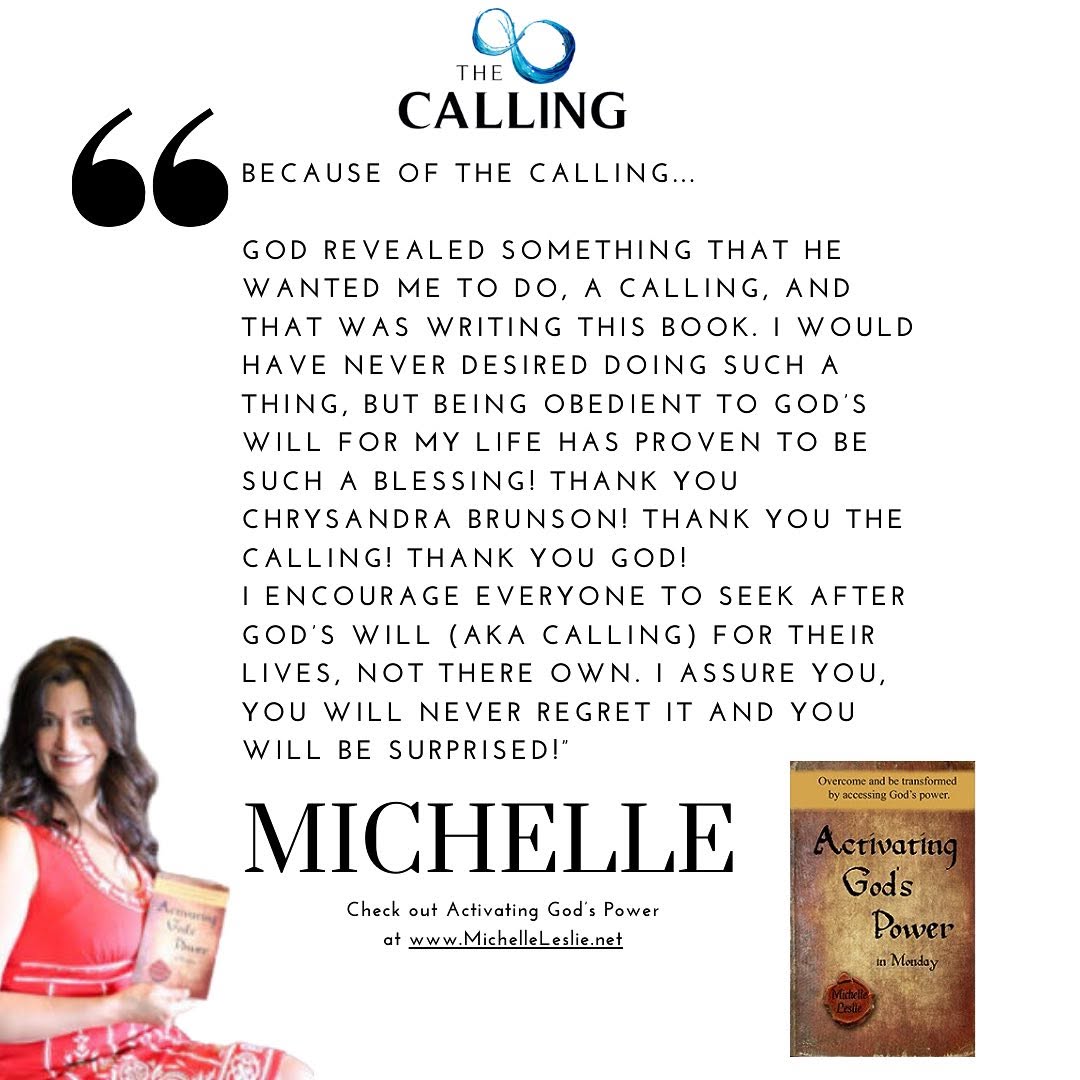 Michelle’s testimonial about discovering her calling and writing a book