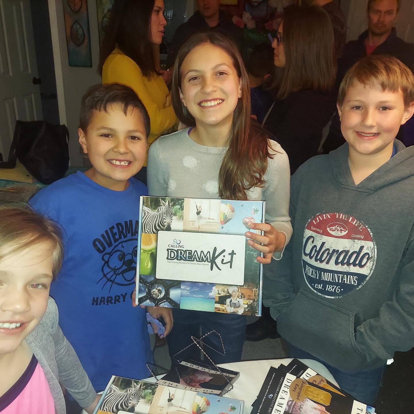 Young dreamers holding The Calling Dream Kit